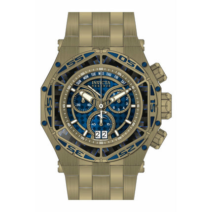 INVICTA Men's Carbon Hawk Chronograph Gold/Khaki/Blue 54mm Watch