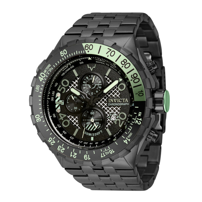 INVICTA Men's Aviator DOOMSDAY 54mm Black/Green Chronograph Watch