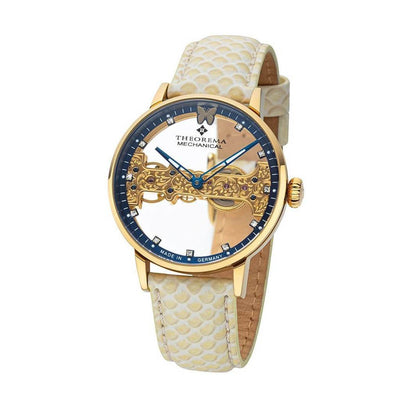 TUFINA GERMANY LADY BUTTERFLY THEOREMA GOLD | BEIGE BLUE Watch