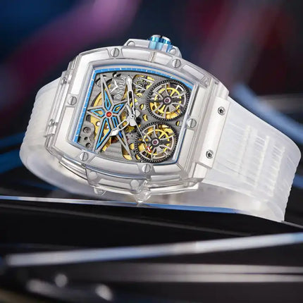 ONOLA Clear Series Plastic Transparent Maximus AUTOMATIC Watch