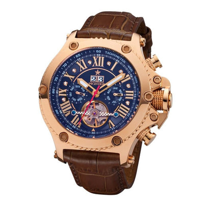 TUFINA GERMANY NEW YORK DIAMONDS PIONIER ROSE GOLD | BROWN Watch