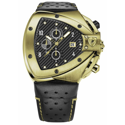 TONINO LAMBORGHINI Spyder Horizontal 2022 Edition Yellow Gold/Black Watch