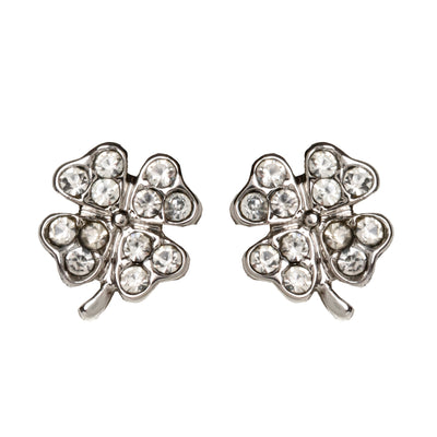 AMRITA NEW YORK Shamrock Studs Silver/Clear