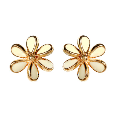 AMRITA NEW YORK Petite Enamel Studs Ivory