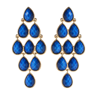 AMRITA NEW YORK Amrita Diamond Shape Chandelier Blue Lapis