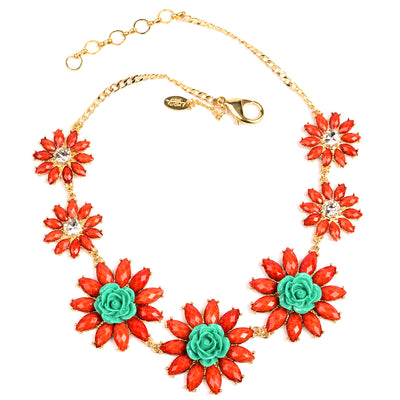 AMRITA NEW YORK Amrita Rosemary Necklace Coral/Turquoise