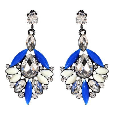 AMRITA NEW YORK Bellisimo Earrings Blue/Ivory