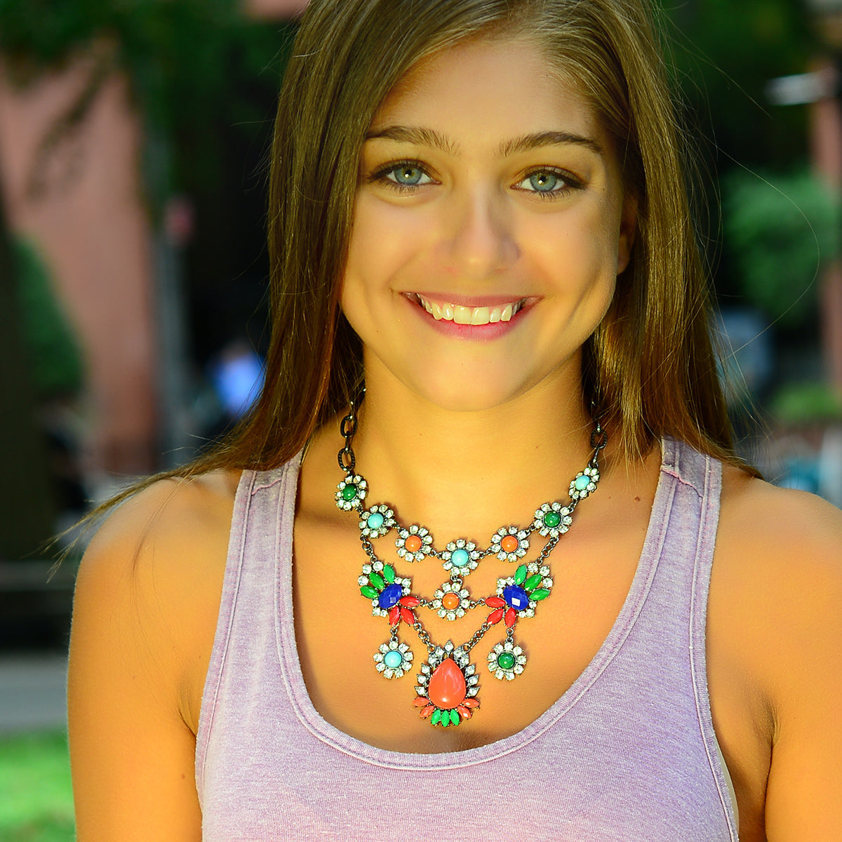 AMRITA NEW YORK Leah Necklace Grey/Black