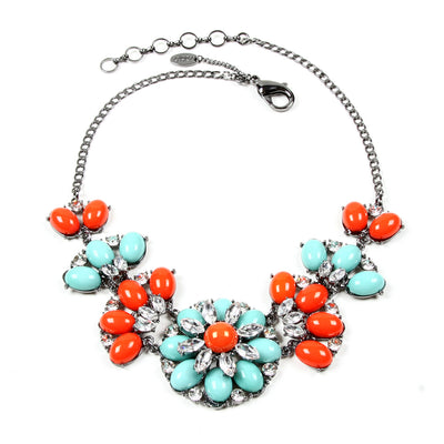 AMRITA NEW YORK Sammy Necklace Turquoise/Coral
