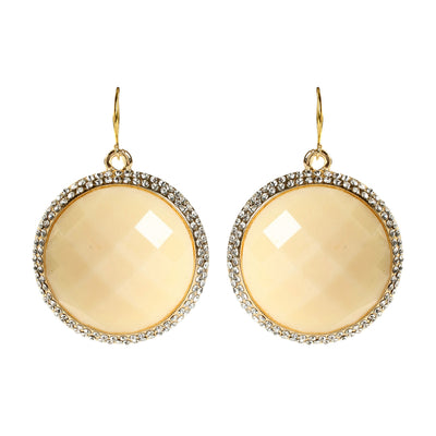 AMRITA NEW YORK Faye Spring Earring White Jade