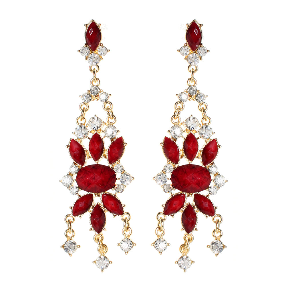 AMRITA NEW YORK Mist Island Crystal Earring Ruby