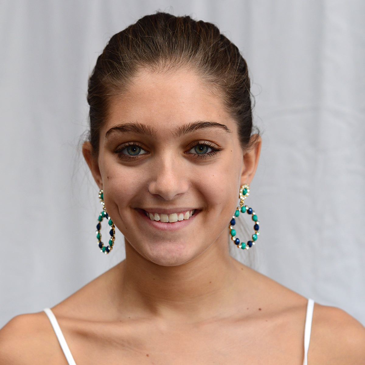 AMRITA NEW YORK Hampton Two Tone Hoop Earring Fuschia