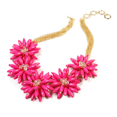AMRITA NEW YORK Botanical Necklace Fuschia