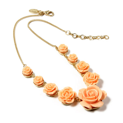 AMRITA NEW YORK Tea Rose Necklace Peach