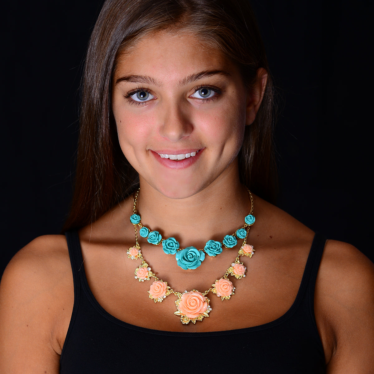 AMRITA NEW YORK Tea Rose Necklace Peach