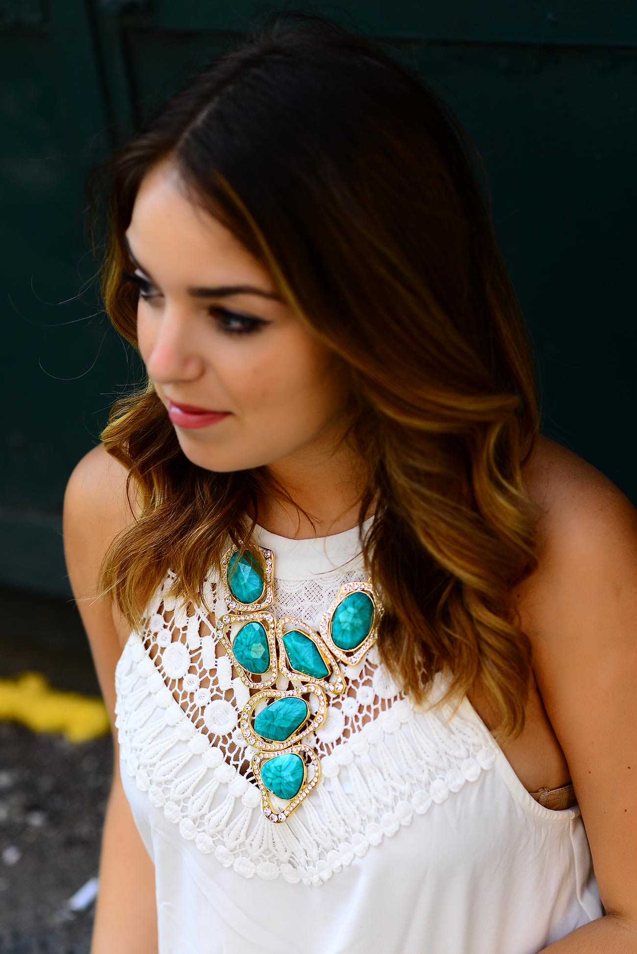 AMRITA NEW YORK Harper Crystal Necklace Evergreen