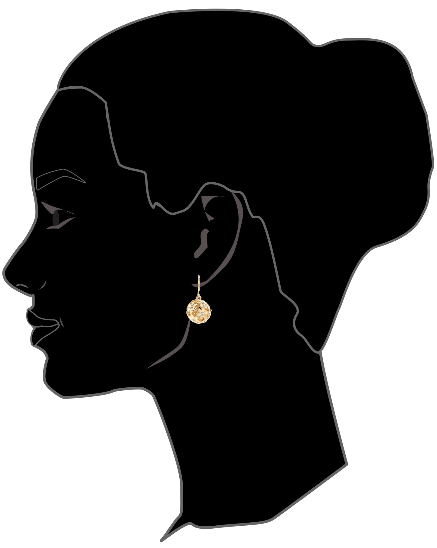 AMRITA NEW YORK Fleur Earring Black