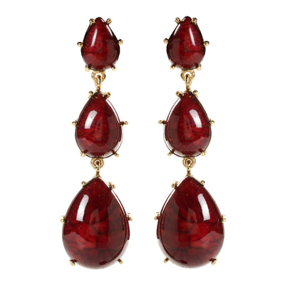 AMRITA NEW YORK Classic Teardrop Earring Ruby