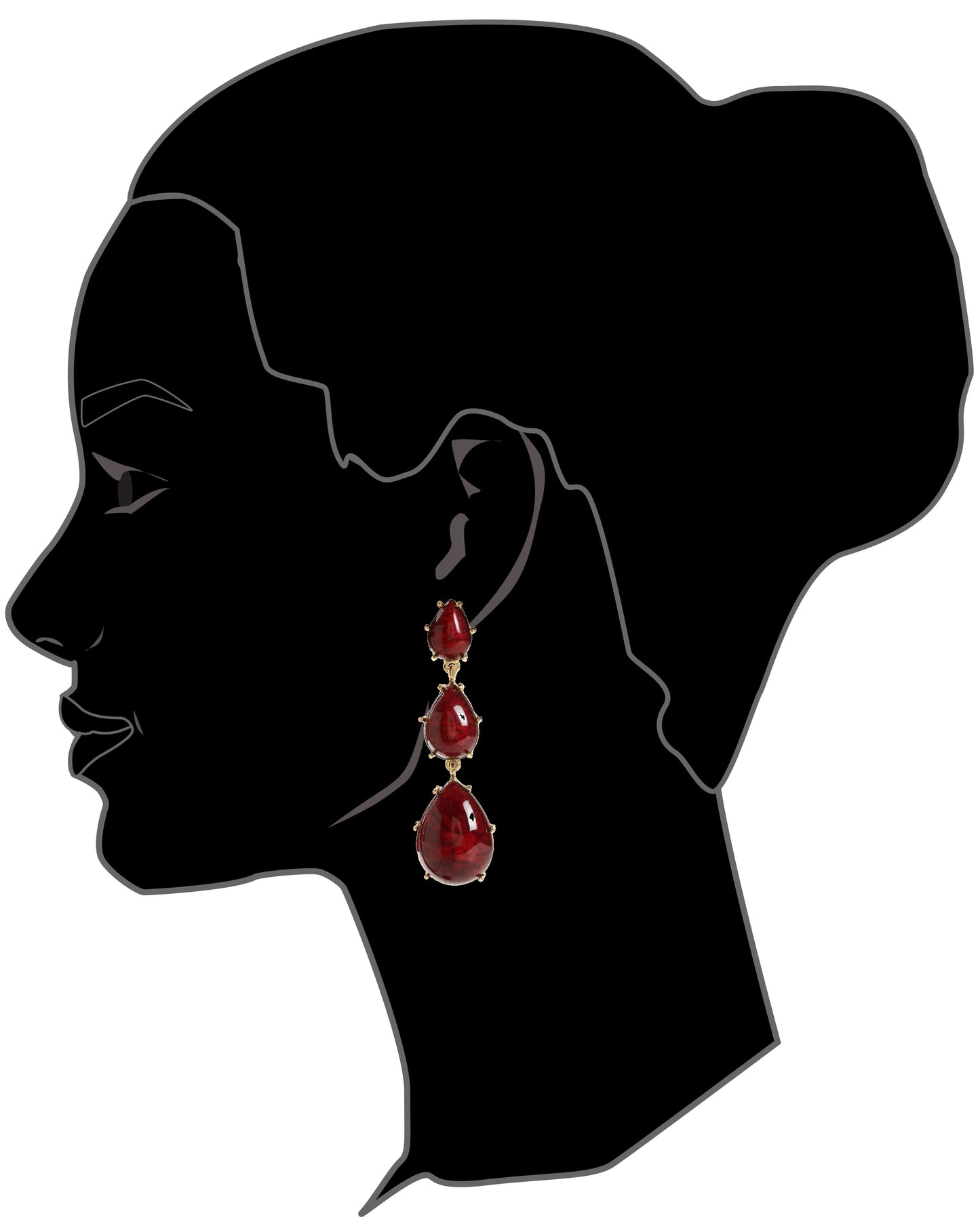 AMRITA NEW YORK Classic Teardrop Earring Coral