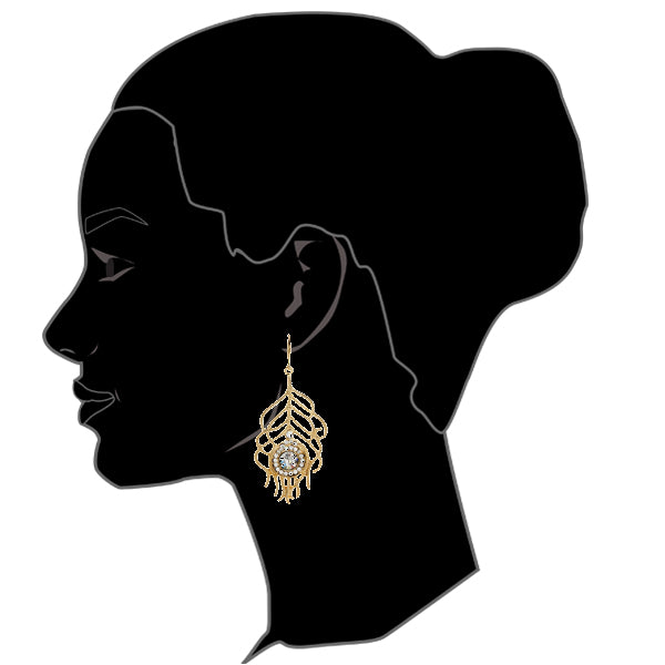 AMRITA NEW YORK Peacock Feather Earring