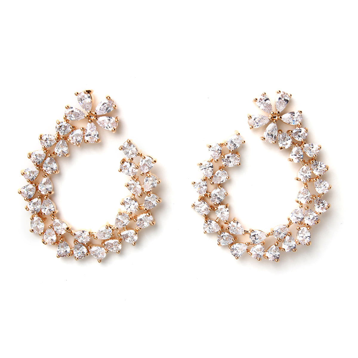 AMRITA NEW YORK Virginia CZ Earring Gold/Clear