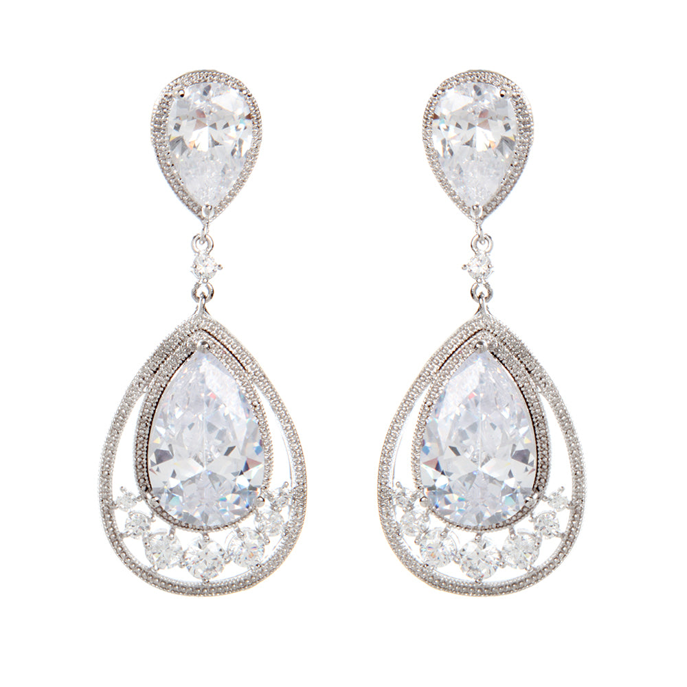 AMRITA NEW YORK Alexandria CZ Chandelier Earring