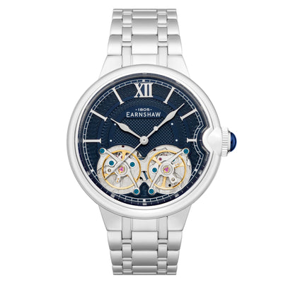 THOMAS EARNSHAW BARALLIER DUAL OPEN HEART AUTOMATIC Atlantic Blue Watch