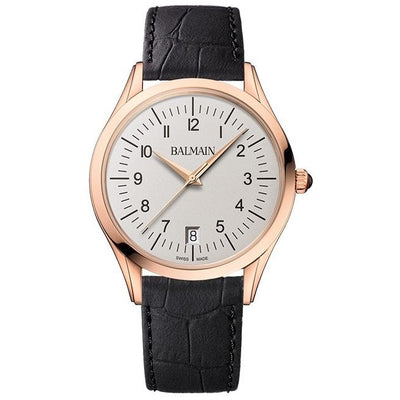 BALMAIN Classic R Gent Leather Black Rose Gold Watch