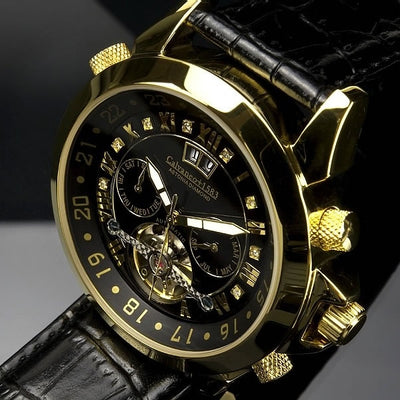 CALVANEO 1583 Astonia Diamond Black/Gold Automatic Watch