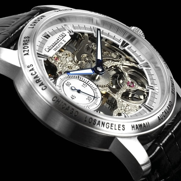 CALVANEO 1583 Men's Squelette II Platin Handaufzug (Mechanical) Watch Watch