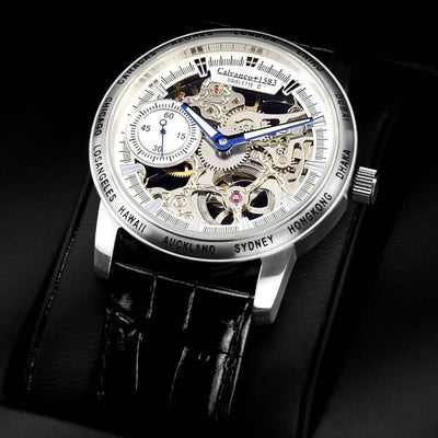 CALVANEO 1583 Men's Squelette II Platin Handaufzug (Mechanical) Watch Watch