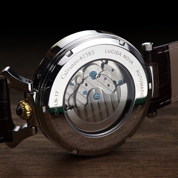 CALVANEO 1583 Lucida Nova Gold-Stahl - High Luxury Squelette Automatik Teil-vergoldet Watch