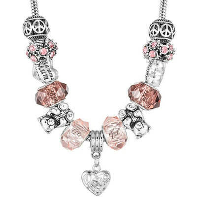 BRITISH JEWELLERS Charm Necklace Teddy Embellished with Crystals from Swarovski®