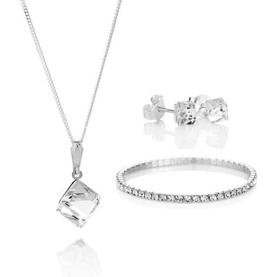 BRITISH JEWELLERS Cube Set with Elizabeth Bracelet
