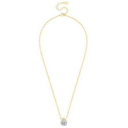 BRITISH JEWELLERS Droplet Pendant in 14K Gold, Embellished with Crystals from Swarovski®