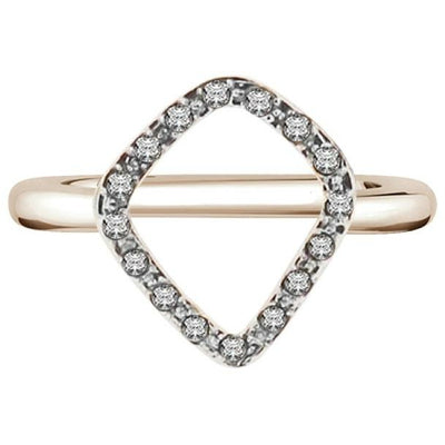 BRITISH JEWELLERS Fantasy Ring in Rose Gold Plate, Made with Swarovski Elements® (Large)