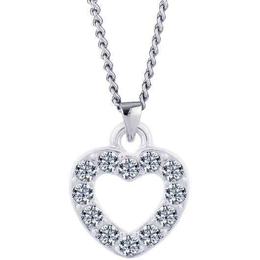 BRITISH JEWELLERS Pavé Heart Pendant
