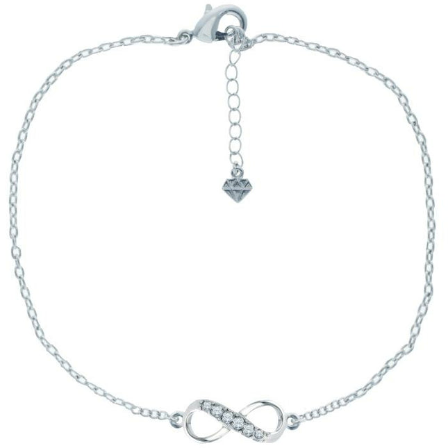 BRITISH JEWELLERS Infinity Anklet, Embellished with Crystals from Swarovski®