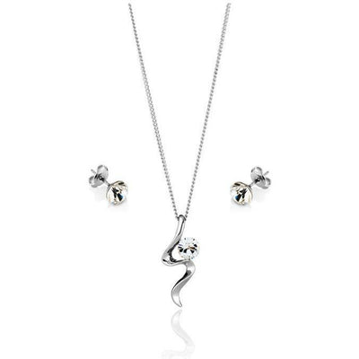 BRITISH JEWELLERS Serenity Pendant and Solo Stud Earrings Set