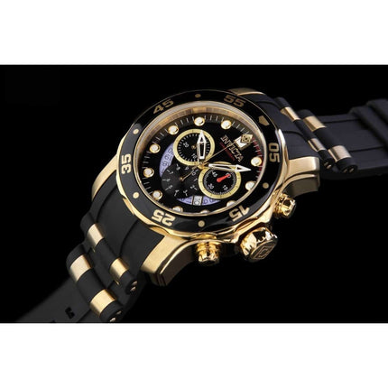 INVICTA Men's Colossus 49.5mm Pro Diver Silicone Black/Gold Watch