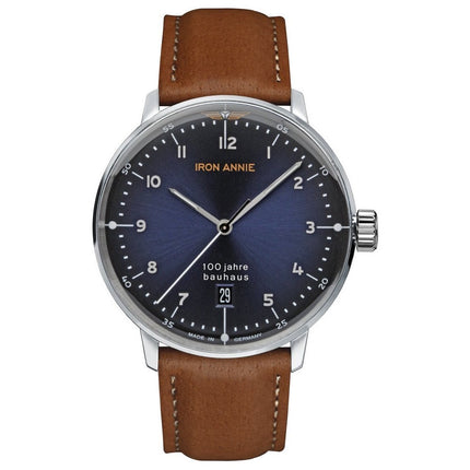 IRON ANNIE Bauhaus Blue/Brown Watch
