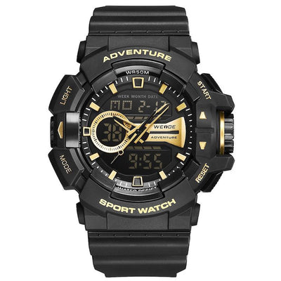 WEIDE Aboriginal Black/Gold Watch