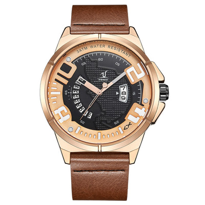 WEIDE Deserter Rose Gold/Brown Watch