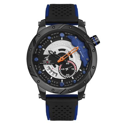 WEIDE Brake Silicone Navy Trimmed Watch