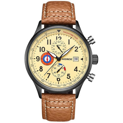 WEIDE Bullet Leather Tan Watch