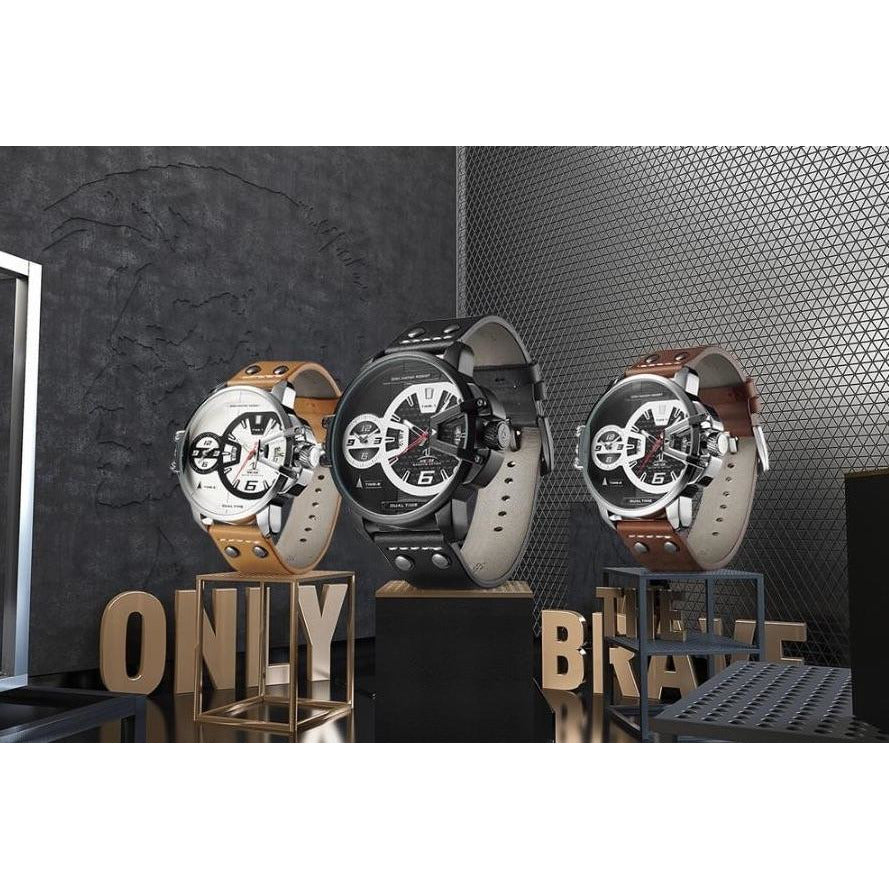 WEIDE Gigantaur 50mm Leather Tan Watch