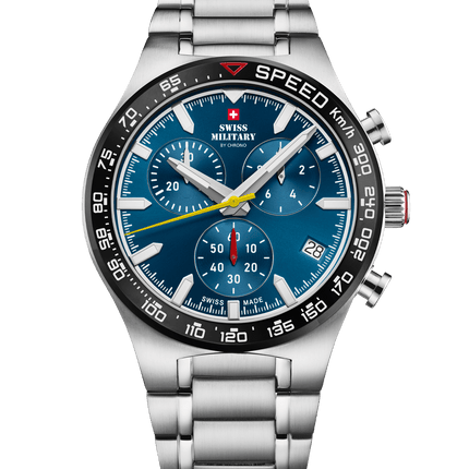 Swiss Military Speed Chronograph Watch – Blue Steel | SM34115.02 image 0