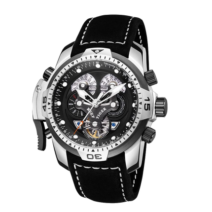 Reef Tiger Men's Aurora Concept Skeleton Automatic Mechanical Watch image 9