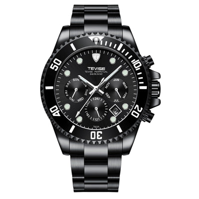 TEVISE Perpetual Automatic Ionic Black Watch image 0