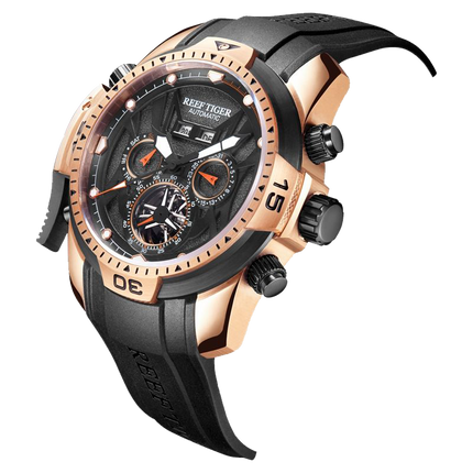 Reef Tiger Men's Aurora Transformers Skeleton Automatic Mechanical Watch image 8